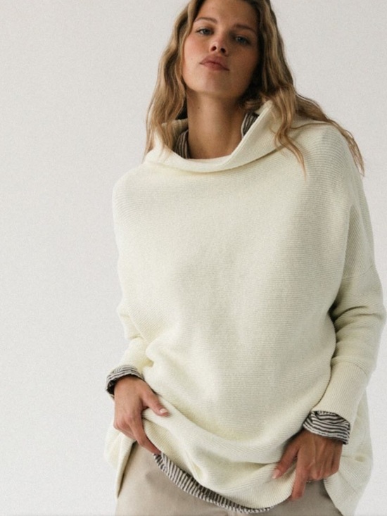 Free People Sweaters - Free People Size S Free People Ottoman Slouchy Tunic Light Yellow oversized flaw